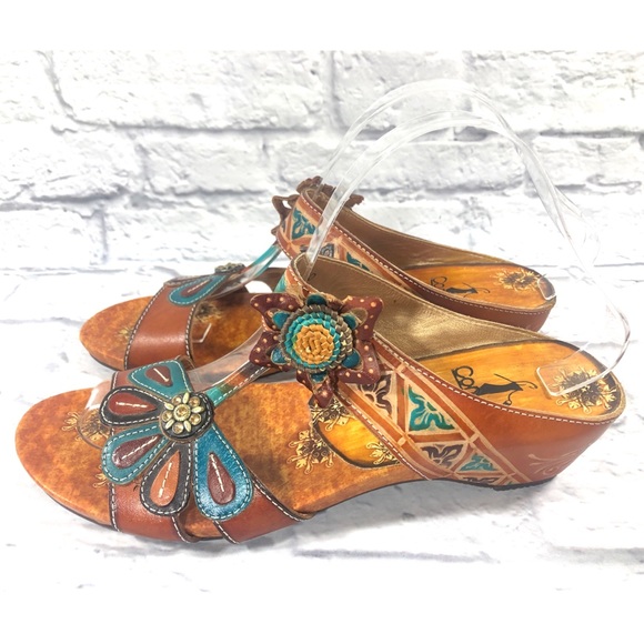 Elite By Corkys Sandals Leather Slide Heel - Picture 3 of 11